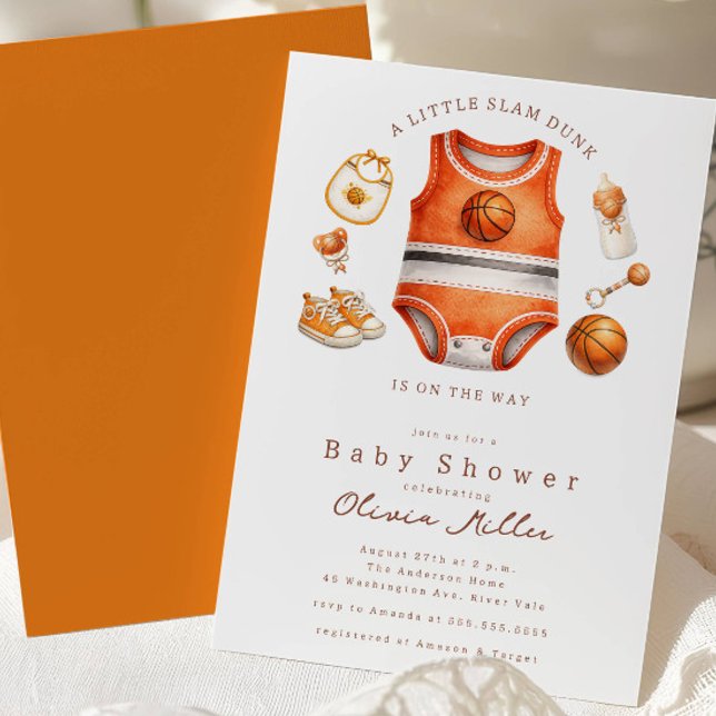 Basketball Baby Shower Invitation (Creator Uploaded)