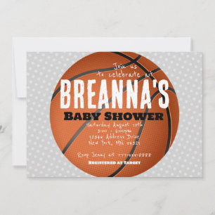 Basketball Baby Shower Party Invitation