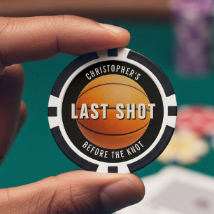 Basketball Bachelor Party Last Shot Before Knot Poker Chips
