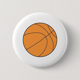 Basketball Ball 6 Cm Round Badge