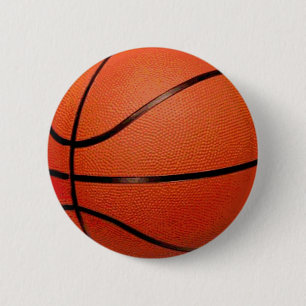 Basketball Ball 6 Cm Round Badge