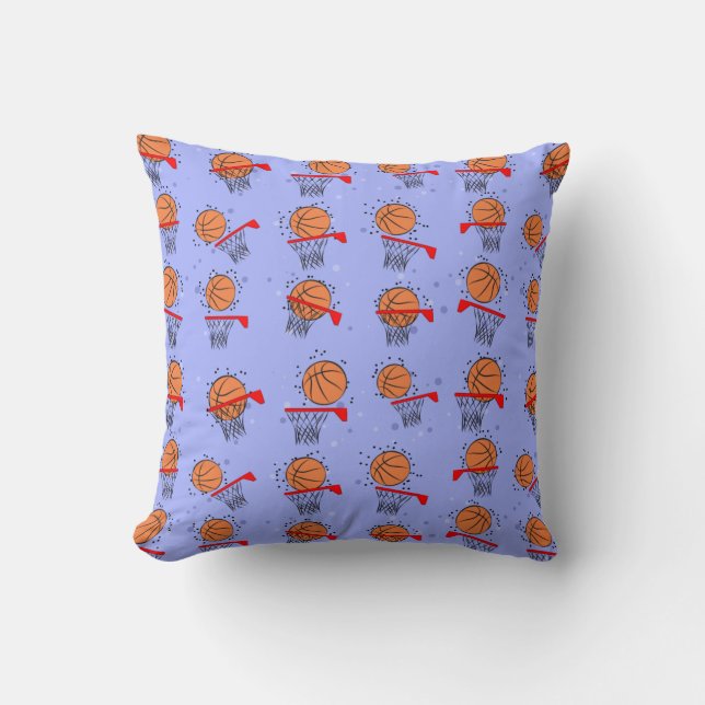 Basketball - Ball and Hoop Pattern  Cushion (Front)