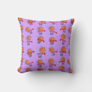 Basketball - Ball and Hoop Pattern Cushion
