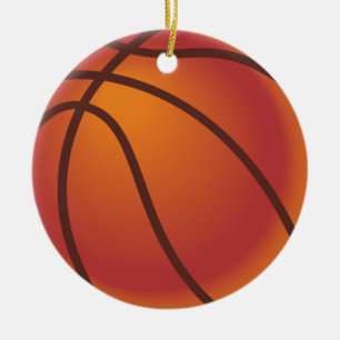 Basketball Ball Ceramic Tree Decoration