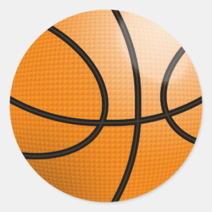 Basketball Ball Classic Round Sticker