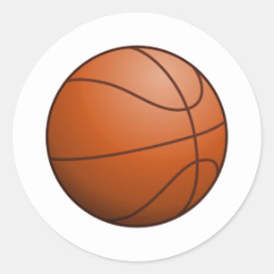 Basketball Ball Classic Round Sticker