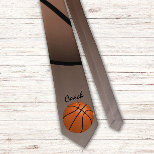 Basketball Ball Coach Player Fan Sports Tie