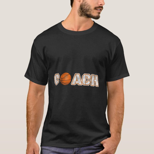 Basketball Ball Coach T-Shirt (Front)
