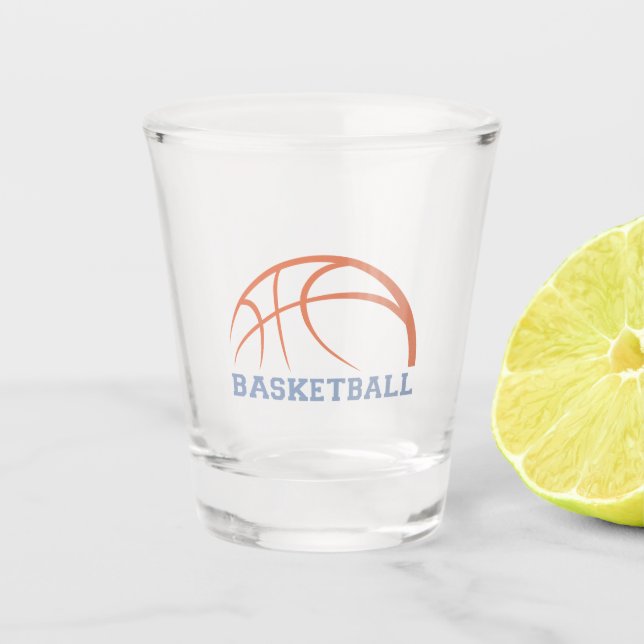 Basketball Ball Design For Coaches Shot Glass (Front)