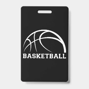 Basketball Ball Design ID Badge