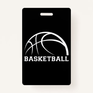 Basketball Ball Design ID Badge