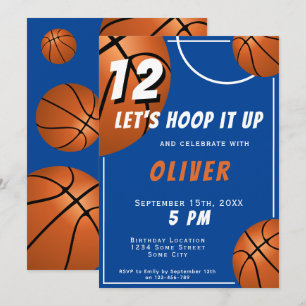 Basketball Ball Fun Sports Kids Birthday Invitation