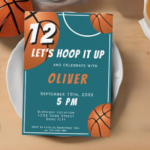 Basketball Ball Fun Sports Kids Birthday Invitation