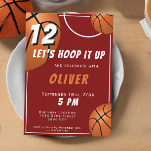 Basketball Ball Fun Sports Kids Birthday Invitation