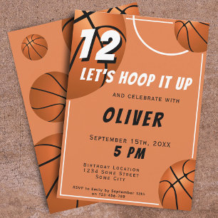 Basketball Ball Fun Sports Kids Birthday Invitation
