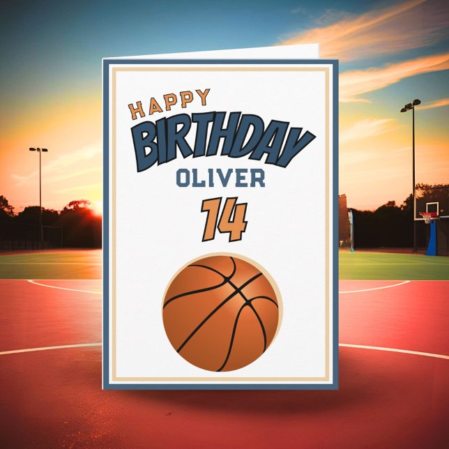 Basketball Ball Happy Birthday Sports Card (Creator Uploaded)