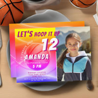 Basketball Ball Hoop it up Sports Photo Birthday 