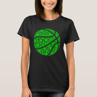 Basketball ball Irish Shamrock Lucky C St Patrick  T-Shirt