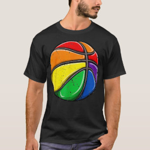 Basketball Ball LGBT Gay Pride Rainbow Flag LGBTQ  T-Shirt
