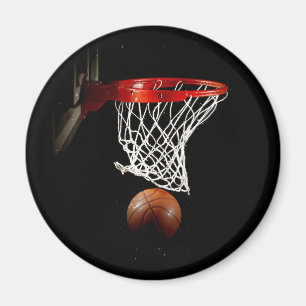 Basketball Ball & Net Magnet