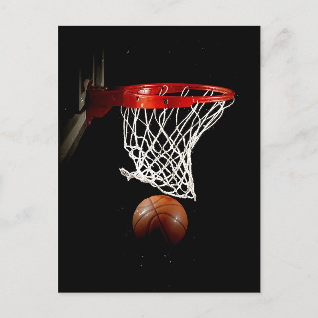 Basketball Ball & Net Postcard (Front)