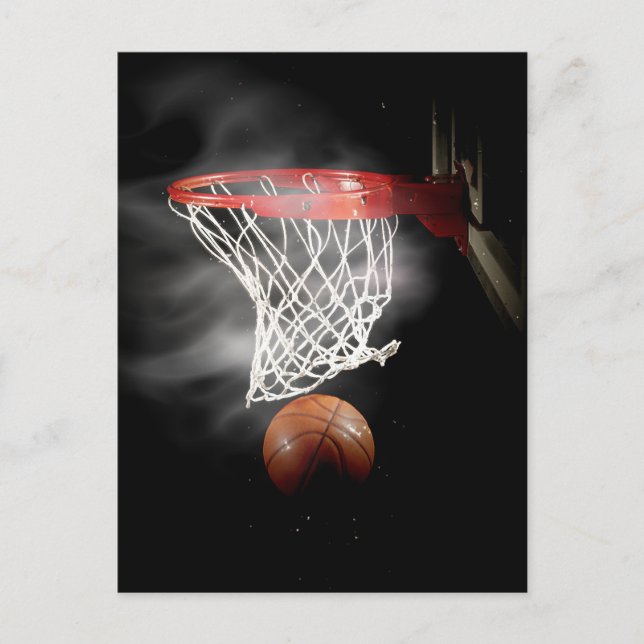 Basketball Ball & Net Postcard (Front)
