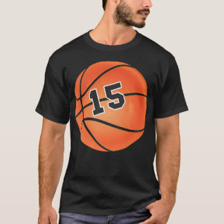 Basketball Ball Number 15 Fifteen T-Shirt
