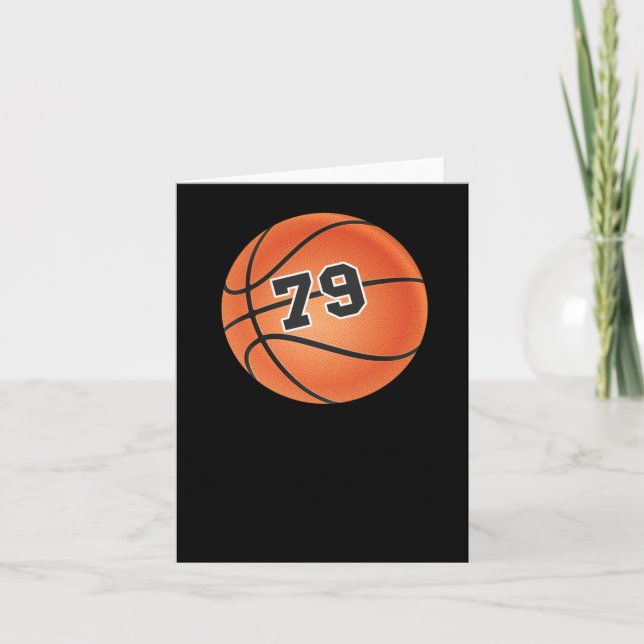 Basketball Ball Number 79  Card (Front)