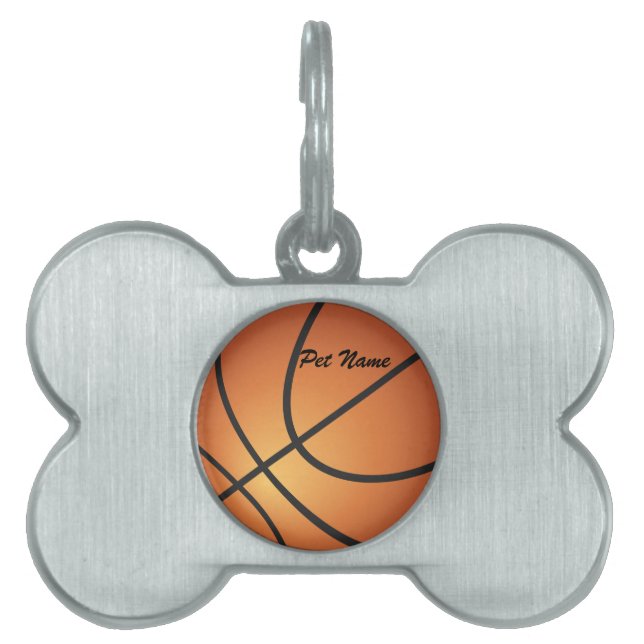 Basketball Ball Pet Name Template Pet Tag (Front)