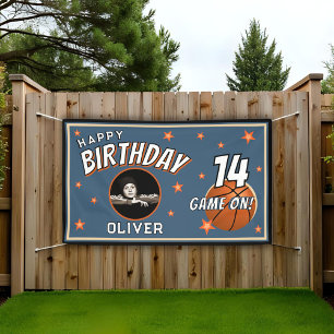 Basketball Ball Sports Birthday Photo Backdrop Banner