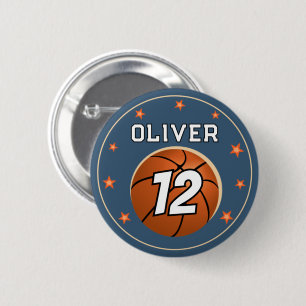 Basketball Ball Sports Happy Birthday Party 6 Cm Round Badge