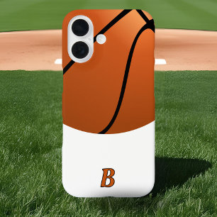 Basketball Ball Sports Monogram  iPhone 16 Case