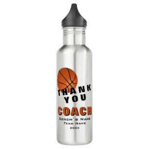 Basketball Ball Thank you Coach  710 Ml Water Bottle