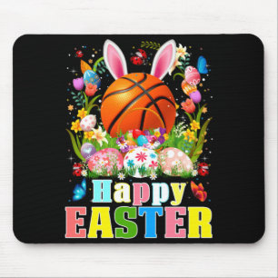 Basketball Ball With Bunny Ears Easter Day Boys Ki Mouse Mat