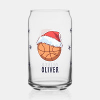 Basketball Ball with Santa Hat Sports Christmas