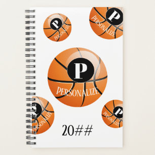 Basketball Baller Monogram Custom Name Planner
