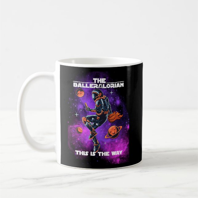 Basketball Balleralorian Astranaut Graphics  Coffee Mug (Left)