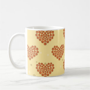 Basketball Balls In Heart Shapes Seamless Pattern Coffee Mug