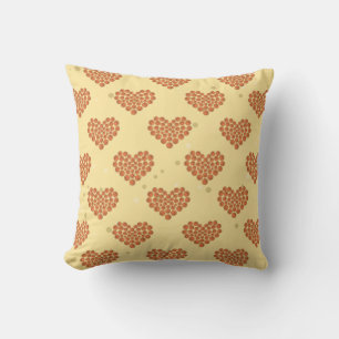 Basketball Balls In Heart Shapes Seamless Pattern Cushion