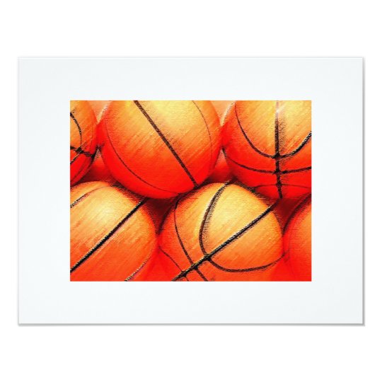 Basketball Balls Invitations