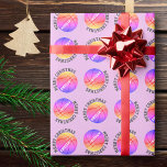 Basketball Balls Kids Name Pink Christmas Wrapping Paper<br><div class="desc">Basketball Balls Kids Name Pink Christmas Wrapping Paper. Personalise with your name. You can change the text Merry Christmas.</div>