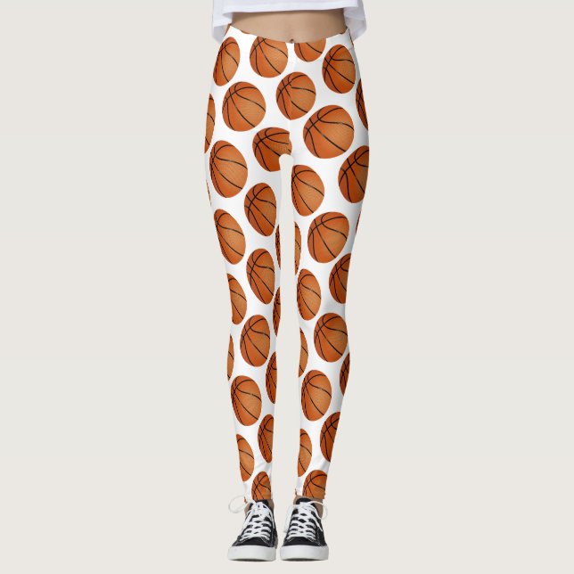 Basketball Balls Pattern | Cool Sport Gift Leggings (Front)