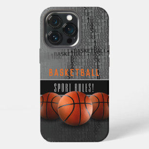 Basketball Balls Sport Rules iPhone 13 Pro Case