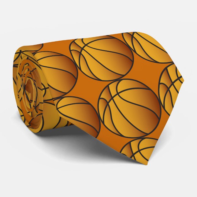 Basketball Balls Tie (Rolled)
