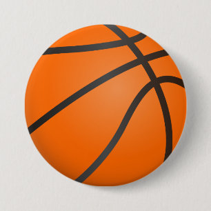 Basketball, ballsport, team sport. 7.5 cm round badge