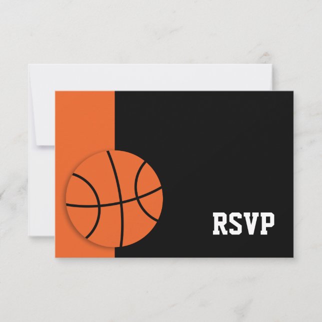 Basketball Bar Mitzvah RSVP (Front)