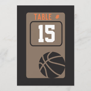 BASKETBALL Bar Mitzvah Table Seating Card