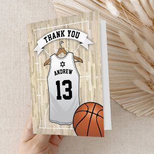 Basketball Bar Mitzvah Thank You