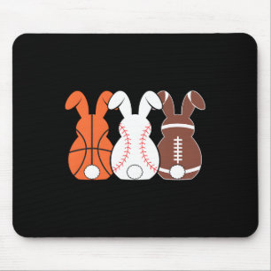 Basketball Baseball Football Sports Easter Bunny R Mouse Mat