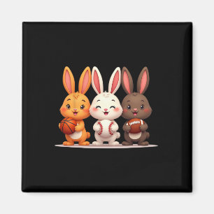 Basketball Baseball Football Sports Easter Cute Bu Magnet